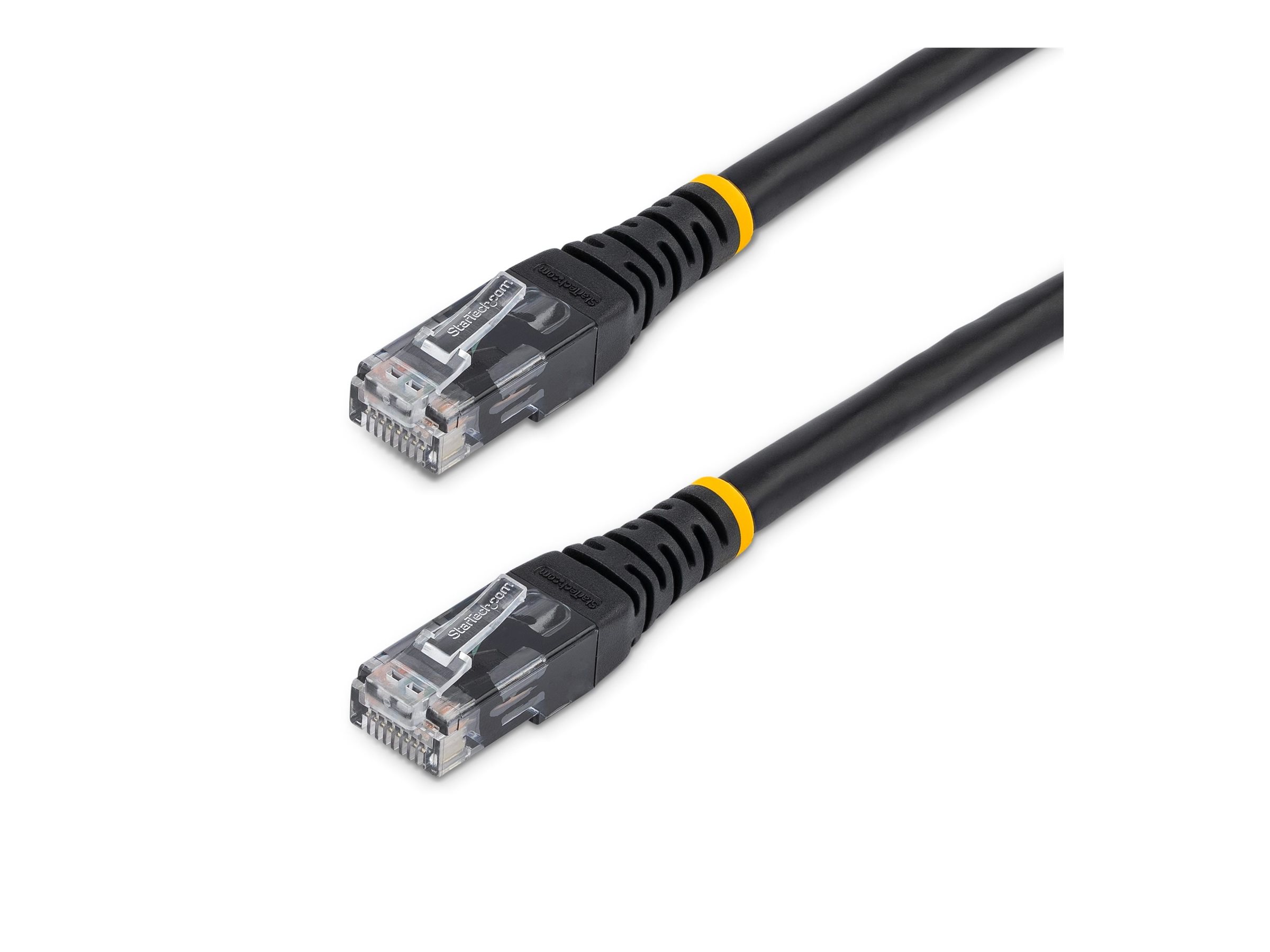 Startech 6ft CAT6 Ethernet Cable, 10 Gigabit Molded RJ45 650MHz 100W PoE Patch Cord, CAT 6 10GbE UTP Network Cable with Strain Relief, Black, Wiring is UL Certified/TIA