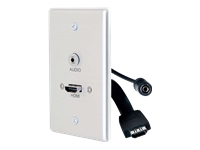 C2G Single Gang HDMI Wall Plate with 3.5mm Audio Aluminum