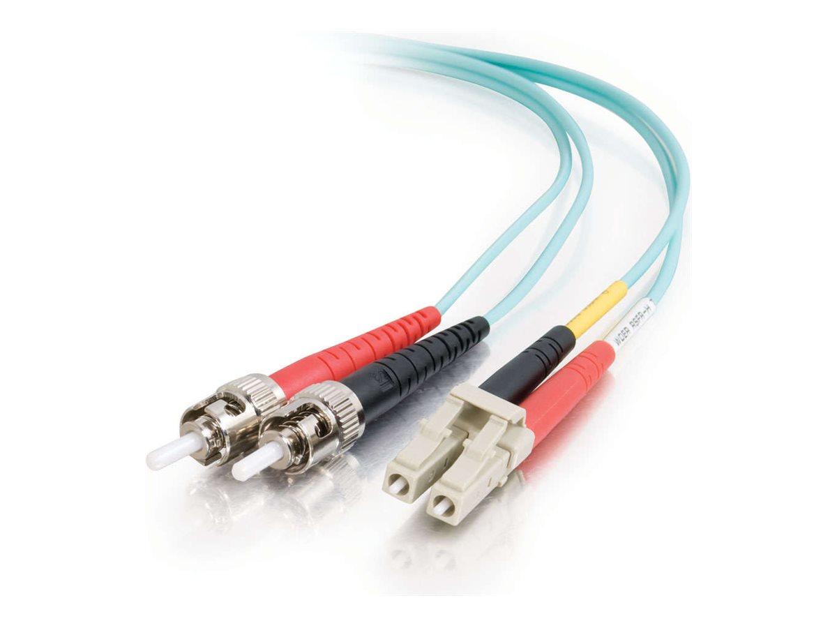 C2G 3m LC-ST 10Gb 50/125 Duplex Multimode OM3 Fiber Cable