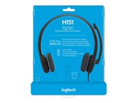 Logitech Stereo Headset H151 - Black - 981-000587