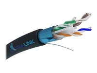 Extralink V2 CAT 6 Kabel med folie og kobberfletning (FTP) 305m Bulkkabel Sort
