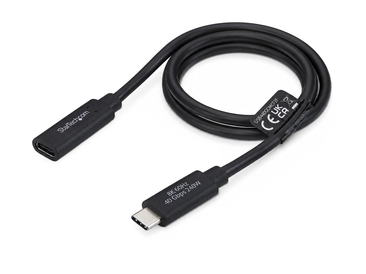 2ft USB4 Extension Cable 40Gbps USB-C