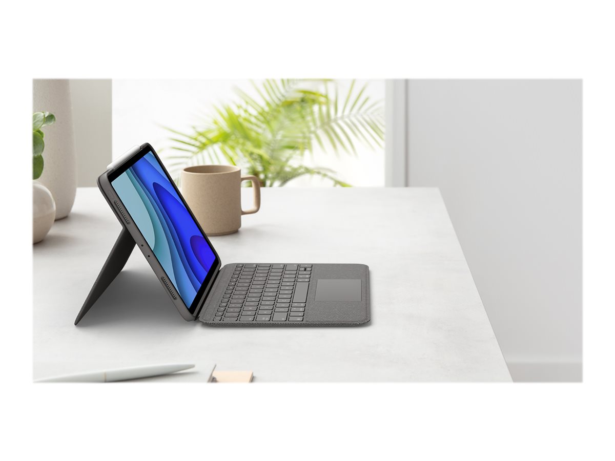 Logitech Folio Touch - klávesnice a pouzdro - s trackpad - QWERTZ - německá - oxfordská šedá Vstupní zařízení – foto 13