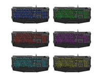 Sharkoon Skiller SGK4 Tastatur Gummitrykknap RGB/16,8 millioner farver Kabling Tysk