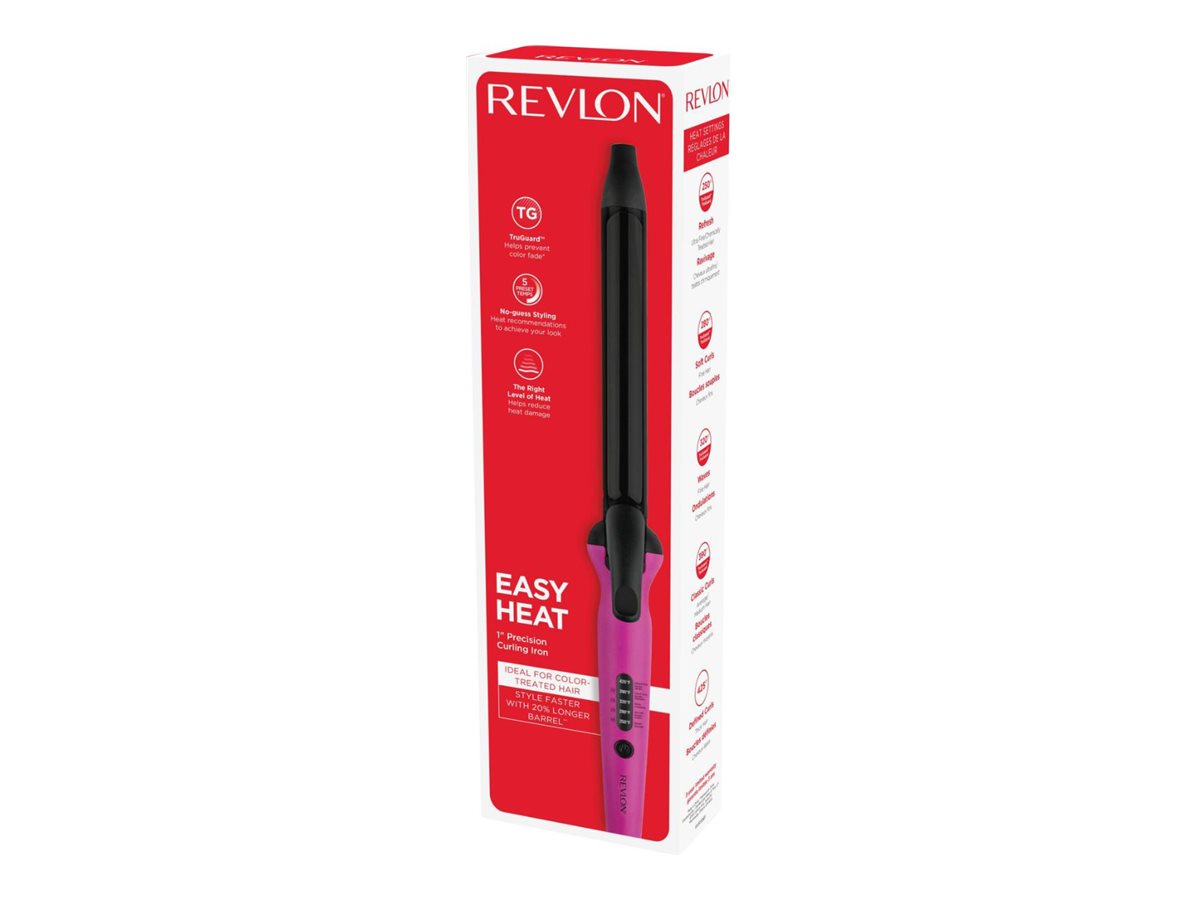 Revlon Easy Heat Curling Iron - Deep Pink/Black - 1in - RVIR1196F