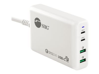 SIIG Dual USB-C PD & QC 3.0 Combo Power Charger