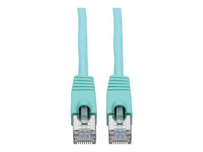 Eaton Tripp Lite Series Cat6a 10G Snagless Shielded STP Ethernet Cable (RJ45 M/M), PoE, Aqua, 10 ft. (3.05 m)