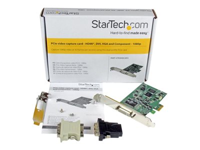 StarTech.com PEXHDCAP60L2  StarTech.com Carte d'acquisition vidéo HD PCIe  - Carte capture vidéo HDMI, DVI, VGA ou composante 1080p 60 FPS