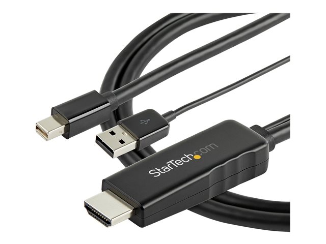 Image of StarTech.com 6ft (2m) HDMI to Mini DisplayPort Cable 4K 30Hz, Active HDMI to mDP Adapter Converter Cable with Audio, USB Powered, Mac & Windows, HDMI Male to mDP Male Video Adapter Cable - HDMI to mDP Converter (HD2MDPMM2M) - video / audio cable - Display