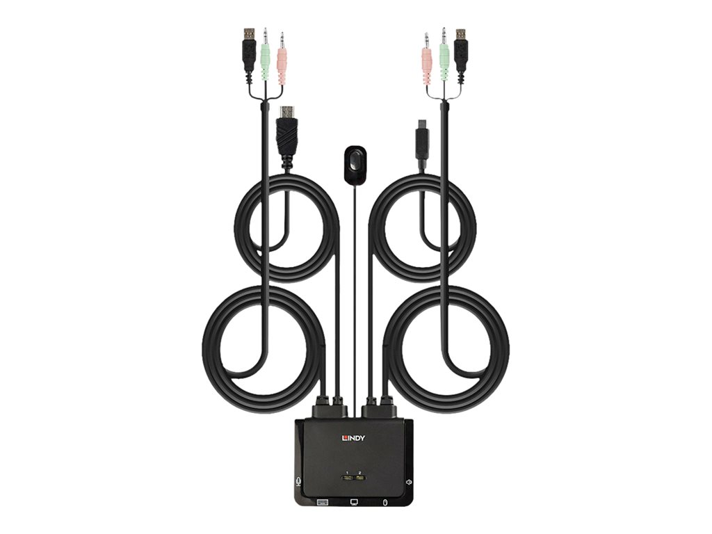 LINDY 2 Port HDMI 18G KVM Switch