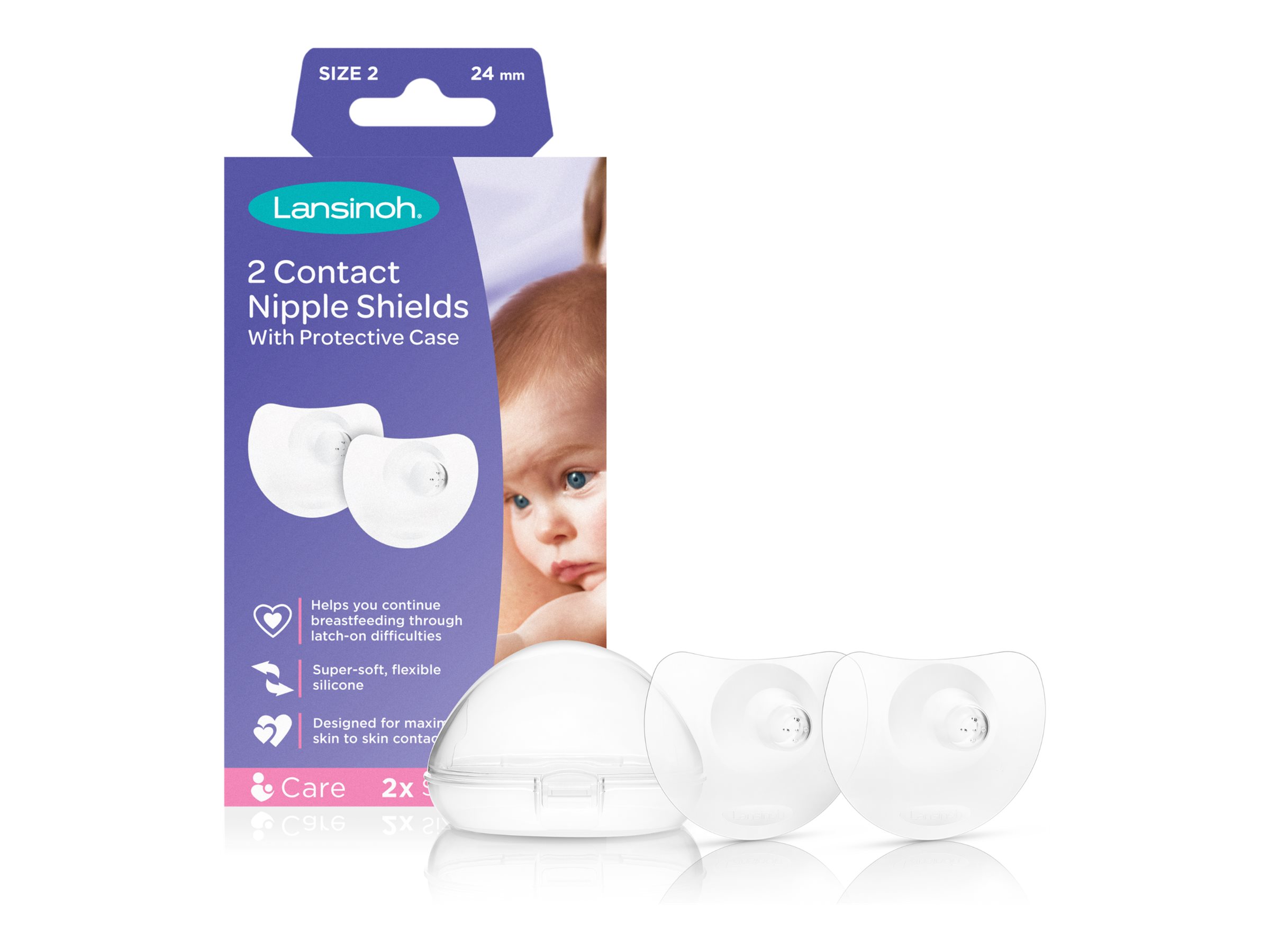 Lansinoh Breastfeeding Nipple Shields - 24mm - 2's