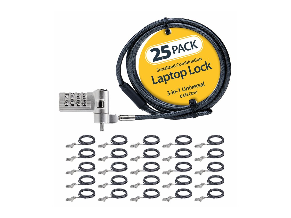 StarTech.com 25-Pack Laptop Lock, Compatible w/Noble Wedge/Nano/K-Slot - bezpečnostní kabelový zámek - kompatibilní s TAA – foto 4