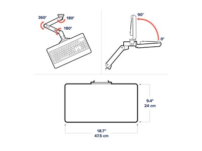 ERGOTRON LX PRO Tastaturarm für die Wand