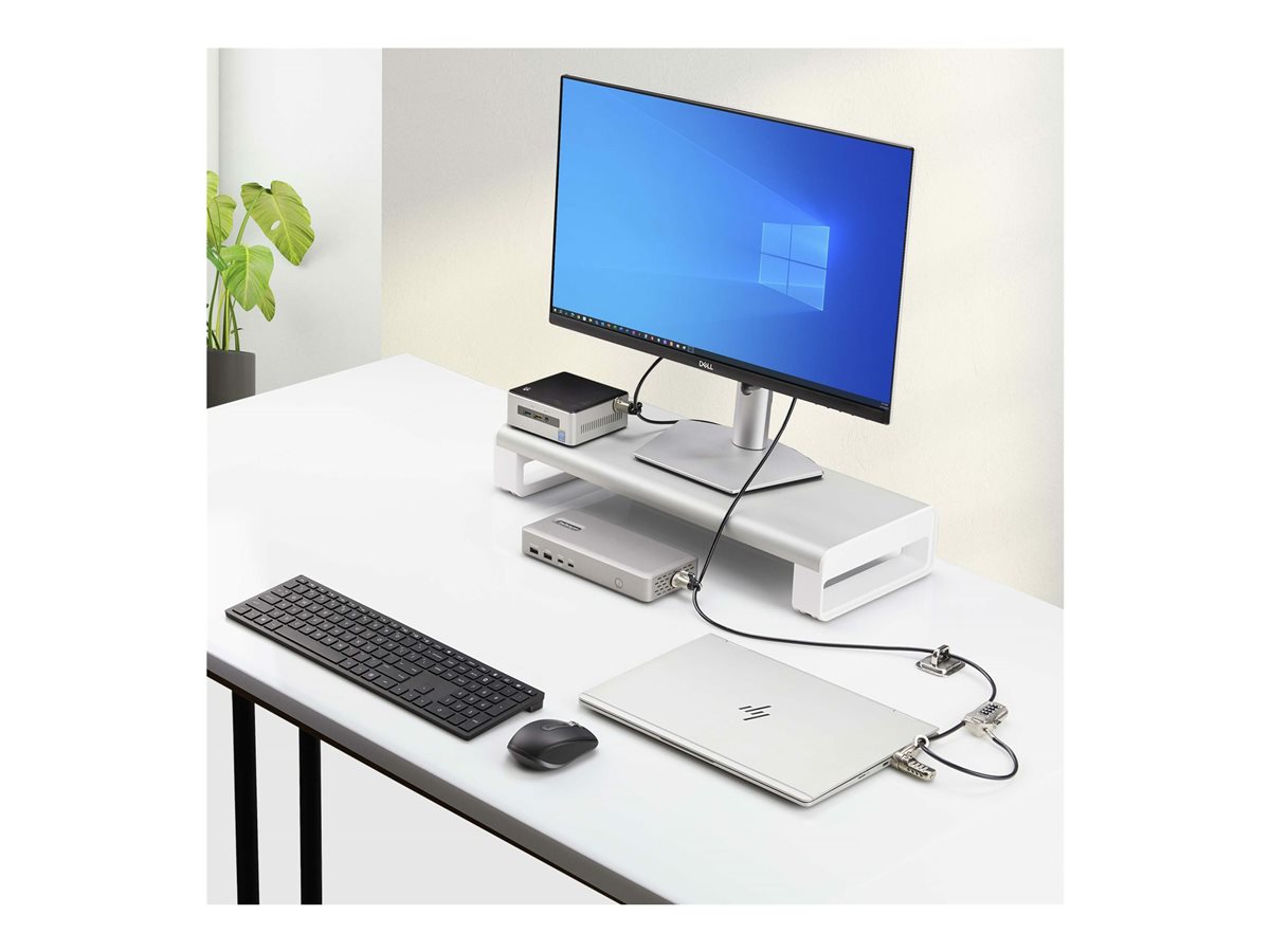 StarTech.com Laptop/Desktop & Peripheral Lock Kit, 9.8ft (3m) Cable - sada zámků pro pracovní stanici - proti krádeži - kompatibilní s TAA – foto 4