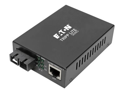 Eaton Tripp Lite Series Gigabit Multimode Fiber to Ethernet Media Converter, POE+