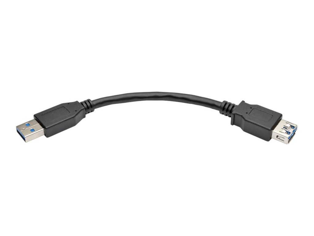 Tripp Lite 6 Inch USB 3.0 SuperSpeed Extension Cable A Male to A Female Black 6"