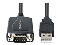 Startech 3ft (1m) USB to Serial Cable with COM Port Retention, DB9 Male RS232 to USB Converter, Straight Through USB to Seria