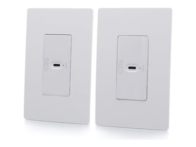 C2G Superbooster 1-Port USB over Cat6a Wall Plate to Wall Plate Extender Kit