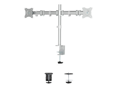 NEOMOUNTS Flat Desk Mount 2 screens Silv