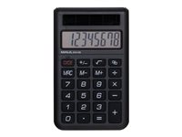 MAUL ECO 250, Lomme, Basis, 8 cifre, 1 Linier, Solar, Sort