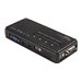 4 PORT BLACK USB KVM SWITCH KITWITH CABLES AND AUD