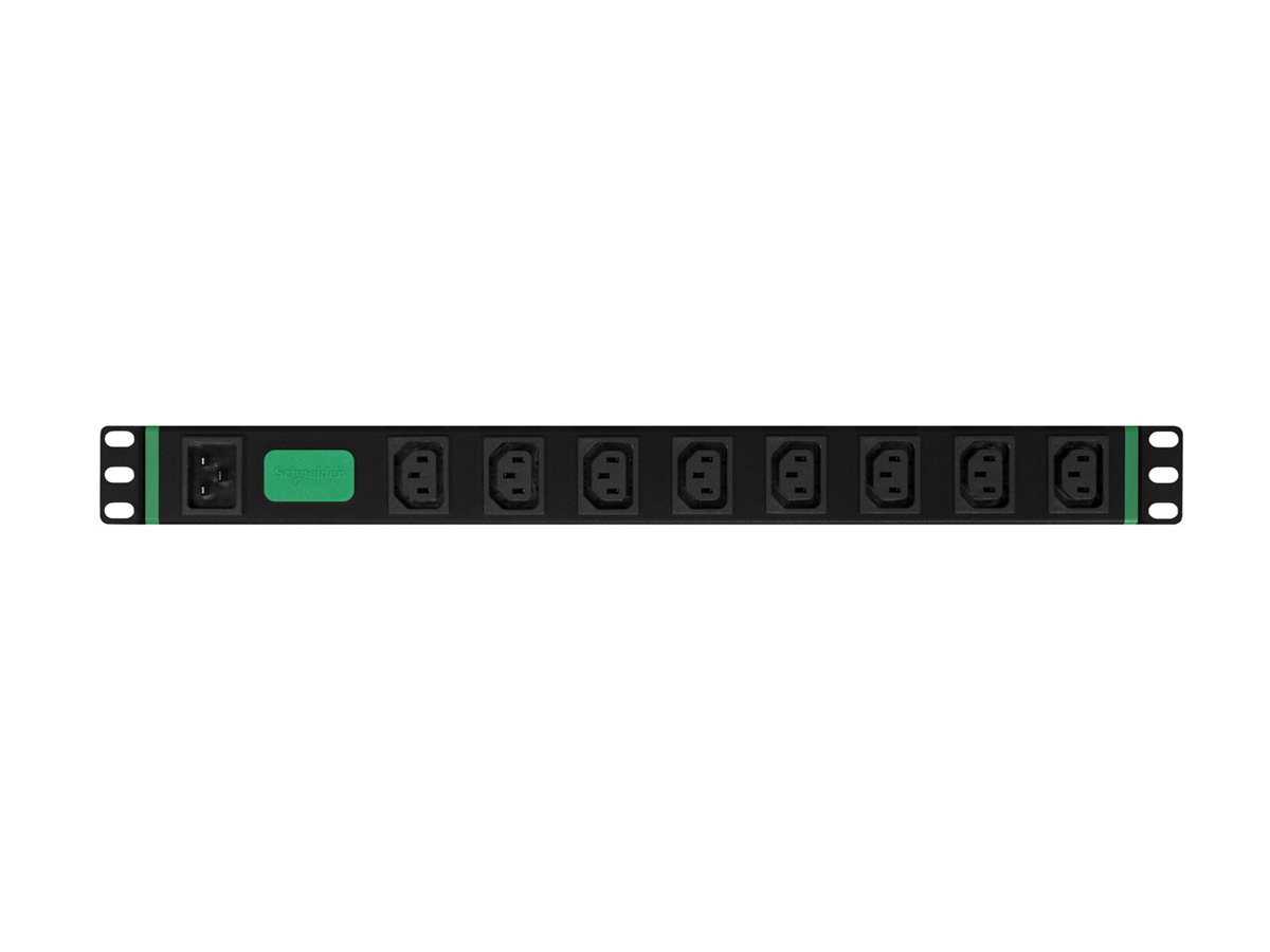 APC Easy Rack PDU Basic, horizontal, 1-phase, 3.7 kW, 230 V, 16 A, 8 x C13 sockets, IEC60320 C20 input