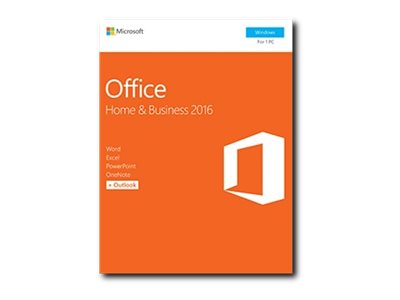 Microsoft Office Home and Business 2016 Box pack 1 PC 32/64-bit, medialess, P2 Win 