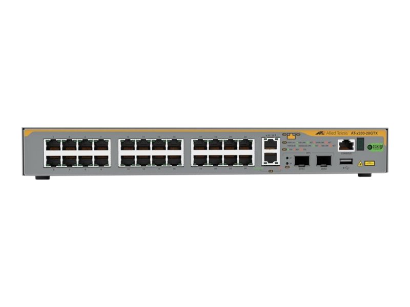 Allied Telesis AT x330-28GTX switch 24 ports Managed Product shot Front 79500