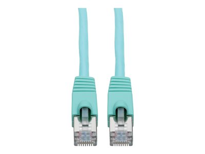 Eaton Tripp Lite Series Cat6a 10G Snagless Shielded STP Ethernet Cable (RJ45 M/M), PoE, Aqua, 30 ft. (9.14 m)