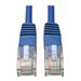 Tripp Lite Cat5 Cat5e Molded Patch Cable 350Mhz UTP Blue RJ45 M/M 75ft 75