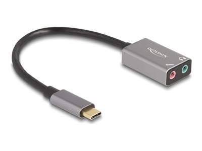 DELOCK Externe USB Type-C Soundkarte mit 2 x 3,5 mm Klink-Bu HUBs