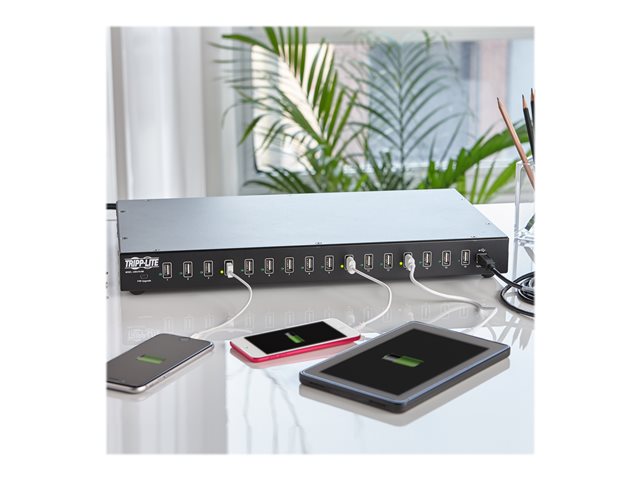Tripp Lite 16-Port USB Charging Station with Syncing Function - 5V 40A / 200W USB Charger Output, TAA