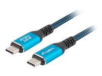 Lanberg USB 4.0 (Gen3) USB Type-C kabel 50cm Sort Blå