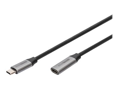 DIGITUS Verlängerungskabel USB3.0/C -> C St/Bu 0,5m schwarz - DB-300230-005-S