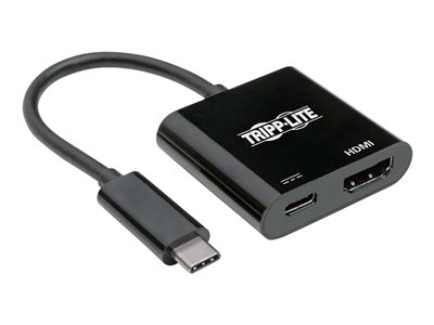Tripp Lite USB C Adapter Converter 4K HDMI PD Charging USB Type C M/F Black