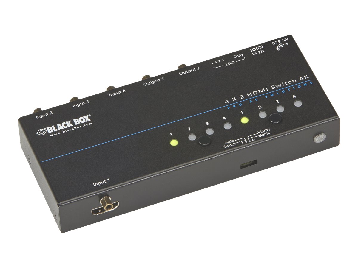 Black Box 4K HDMI Matrix Switch 4 x 2