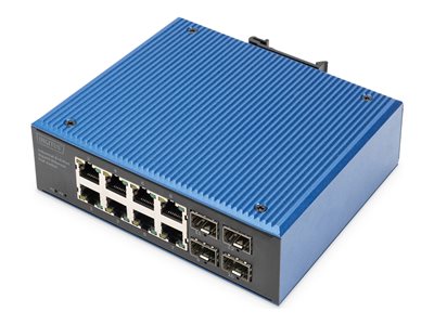 DIGITUS Switch 8+4 -Port Gigabit  Ethernet PoE