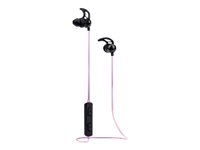 Manhattan Bluetooth Earphones Microphone (promo), LED Cable Light (multi coloured), 5 hour usage time (approx), Omnidirectional Mic, Integrated Controls, Ear Hook for Secure Fit, Max Range 10m, Bluetooth v4.0, Built in , Rainproof design Trådløs Ørepropte
