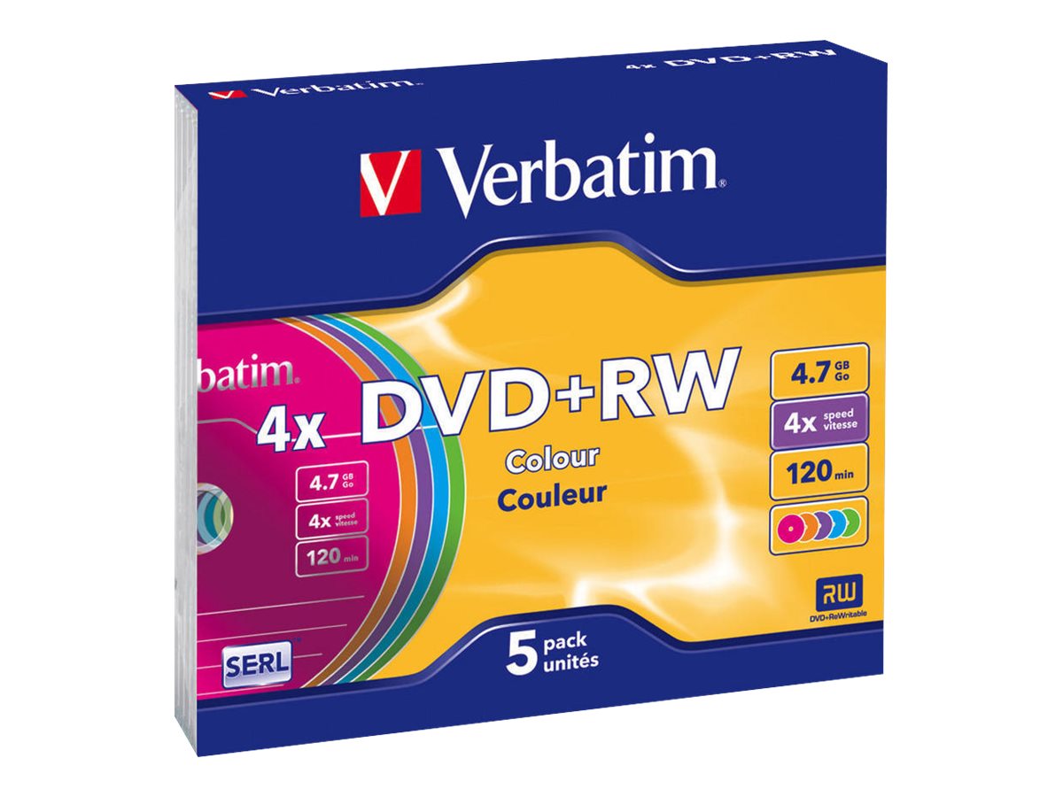Verbatim Colours - 5 x DVD+RW