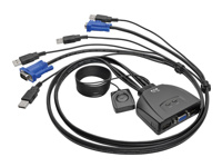 Eaton Tripp Lite series 2-Port USB/VGA Cable KVM Switch with Cables and USB Peripheral Sharing