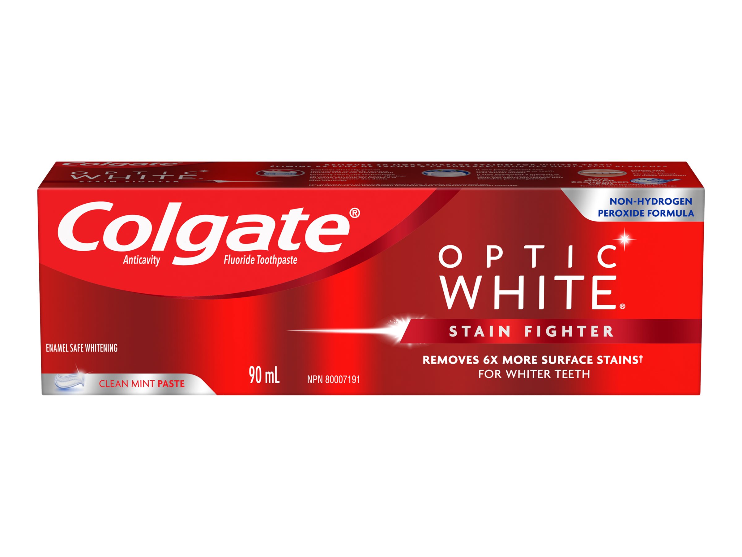 Colgate Optic White Stain Fighter Toothpaste - Clean Mint - 90ml