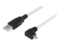 DELTACO USB-kabel 2m Grå