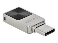 DeLOCK Mini Memory Stick 128GB USB-C 3.2 Gen 1 Sort Sølv