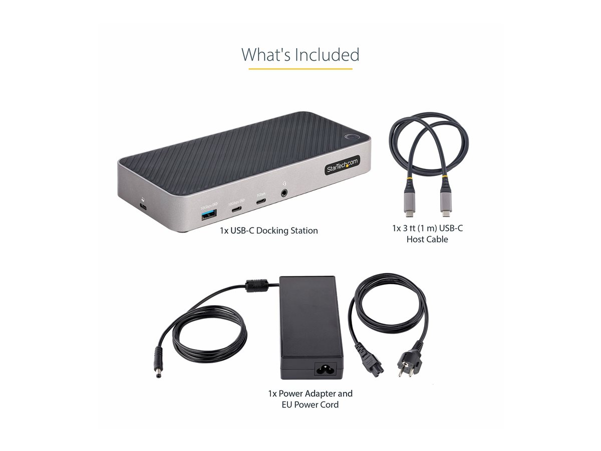 StarTech.com USB-C Triple Monitor Docking Station - HDMI/DP Triple 4k USB-C Dock - 5x USB Hub - GbE - 100W PD - Universal Multi Monitor Docking Station - Thunderbolt 3/4 Compatible (116E-USBC-DOCK) - dokovací stanice - USB-C - 1GbE – foto 5