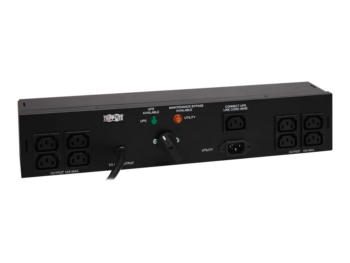 Tripp Lite PDU Dual Source w/ Hot Swap 200-240V 10A C13 C14 8 Outlet 2U RM