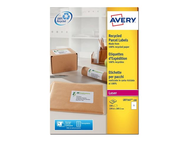 Avery Quickpeel Recycled Labels Lr7167 Address Labels 100 Labels 1996 X 2891 Mm