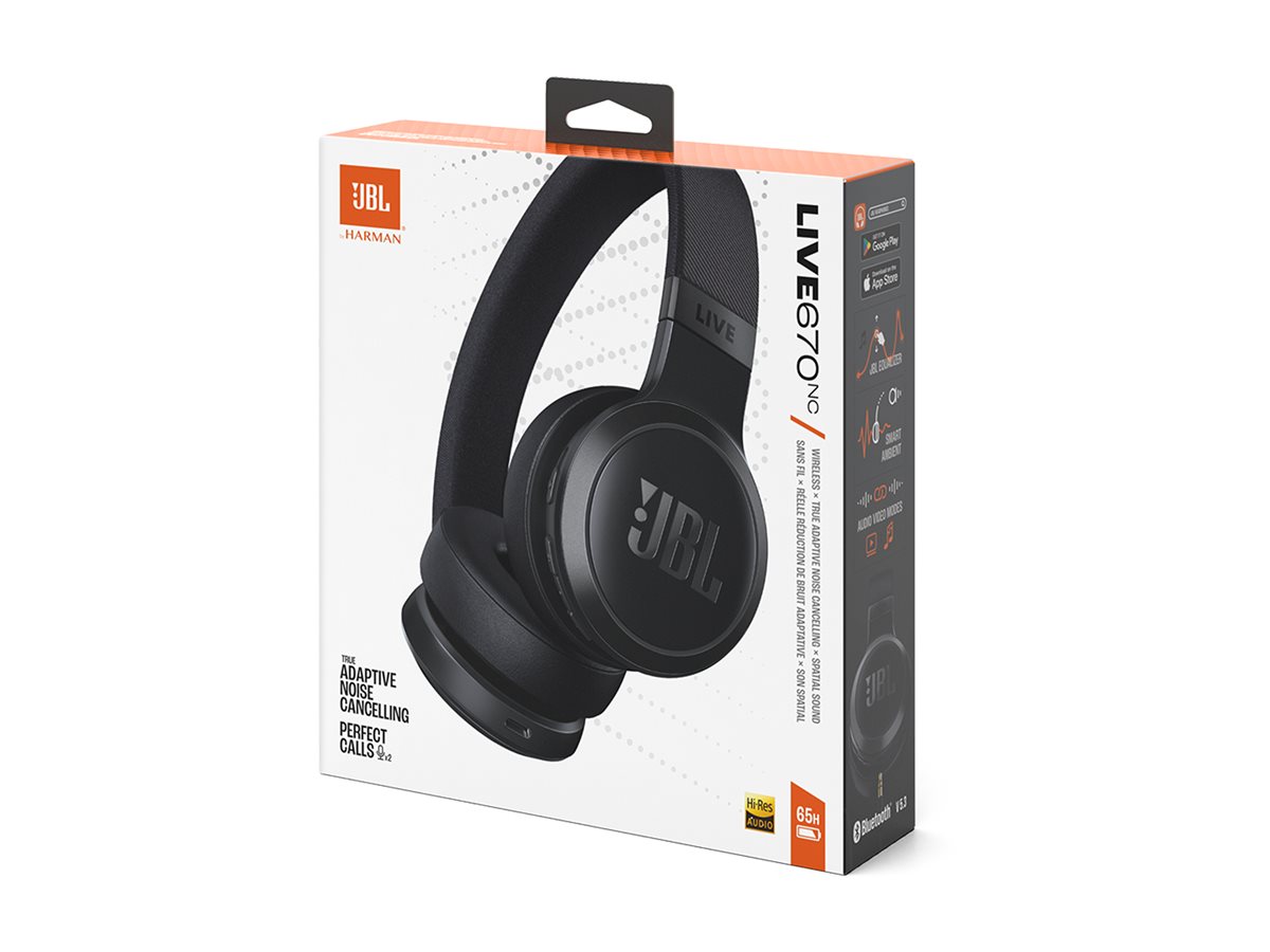 JBL LIVE 670NC Wireless Headphones - Black - JBLLIVE670NCBLKAM