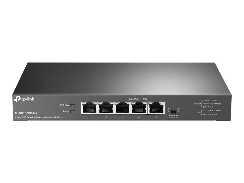 TP-Link TL-SG105PP-M2 V1.6 switch 5 ports Product shot Front 79500