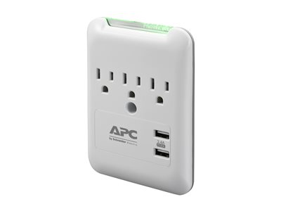 Wall Surge Protector 3Out 540 Joule W/2 3.4A Usb Charging Ports