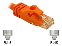 C2G 14ft Cat6 Ethernet Cable - Snagless Unshielded (UTP) - Crossover - Orange